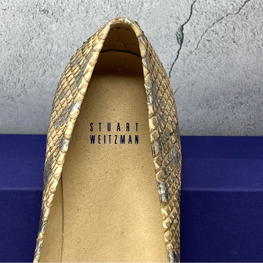 Stuart Weitzman Snippet Honey Mica Python Flats I… - image 7